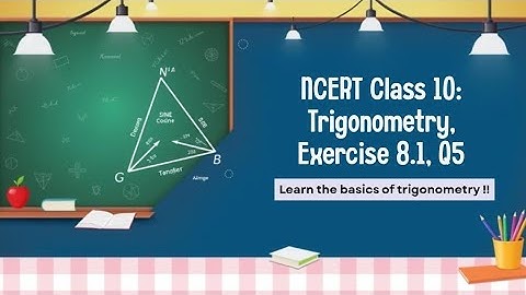 📘 Ex 8.1 Q5 | Trigonometric Ratios in Right Triangle | Class 10 Maths NCERT | CBSE 2025 🔥🧮