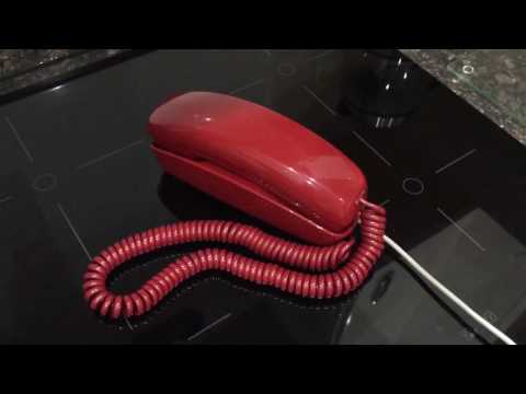 1974 Red Bell System Western Electric DTMF Desk Trimline Telephone