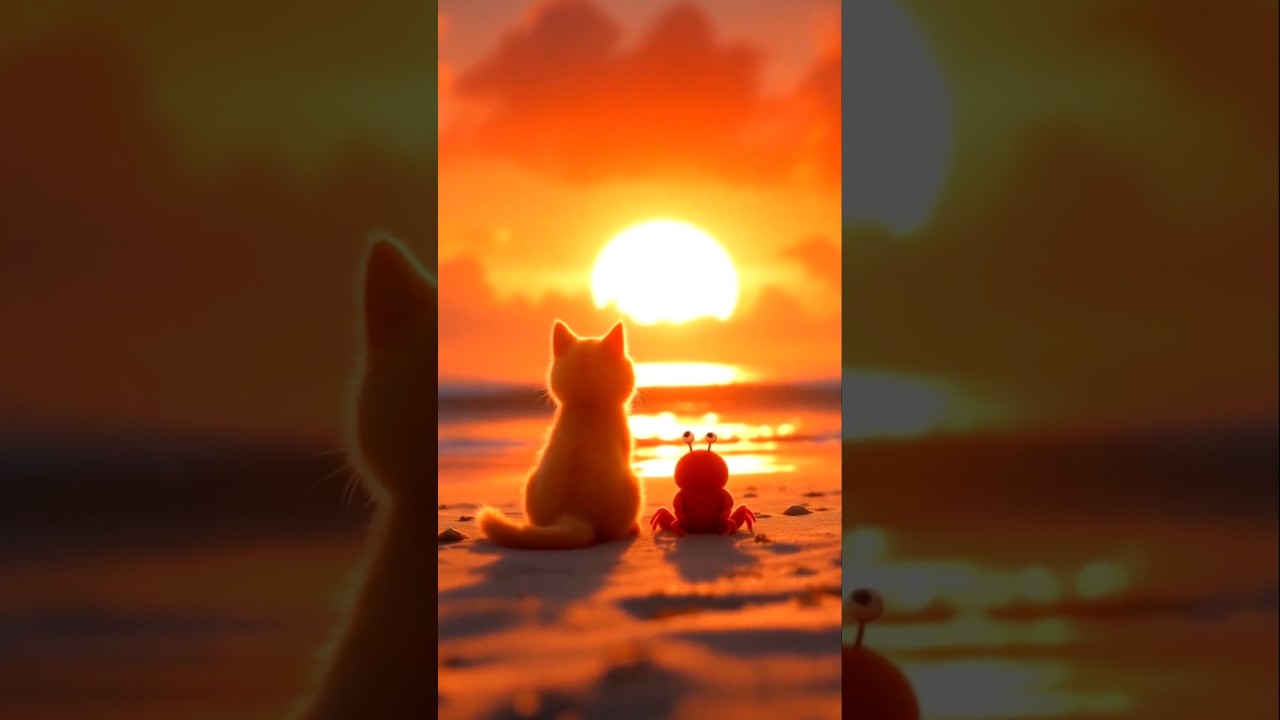 The Cat Challenged a Crab to a Dance Battle 😹🦀🔥 