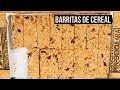 BARRITAS DE CEREAL CASERAS Y SALUDABLES SIN HORNO