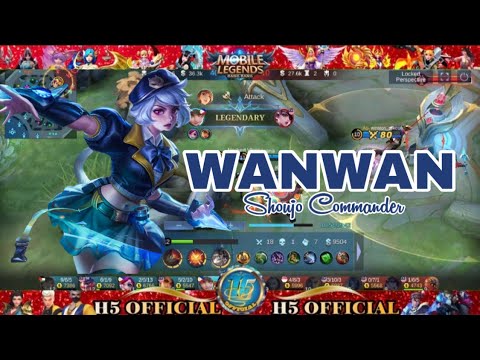 Legendary Wanwan with Shoujo Commander skin in H5 Official #mlbb #mobilelegends #wanwan