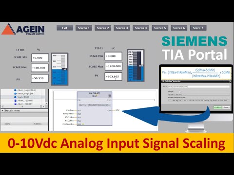 How to scale Analog Input 0-10Vdc signal in TIA Portal? | Analog Input Scaling Function Block Hindi