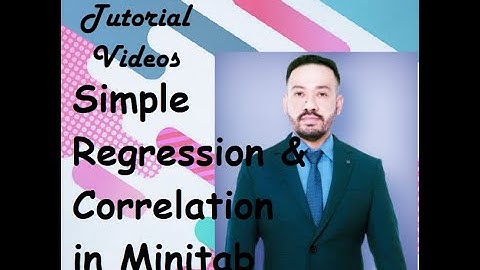 Simple Regression & Correlation in MINITAB
