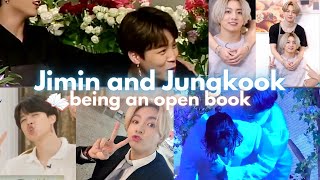 Jimin and Jungkook being an open book