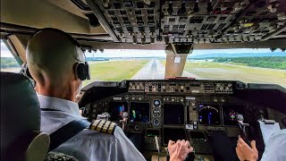 Boeing 747-400F Landing in Oslo ENGM ( Cockpit view)