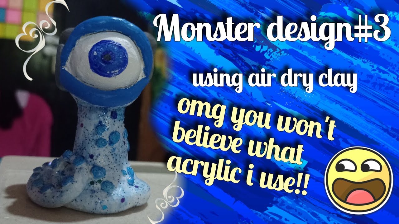 Monster design#3 (sea Creature) using air dry clay what color i use?? - YouTube