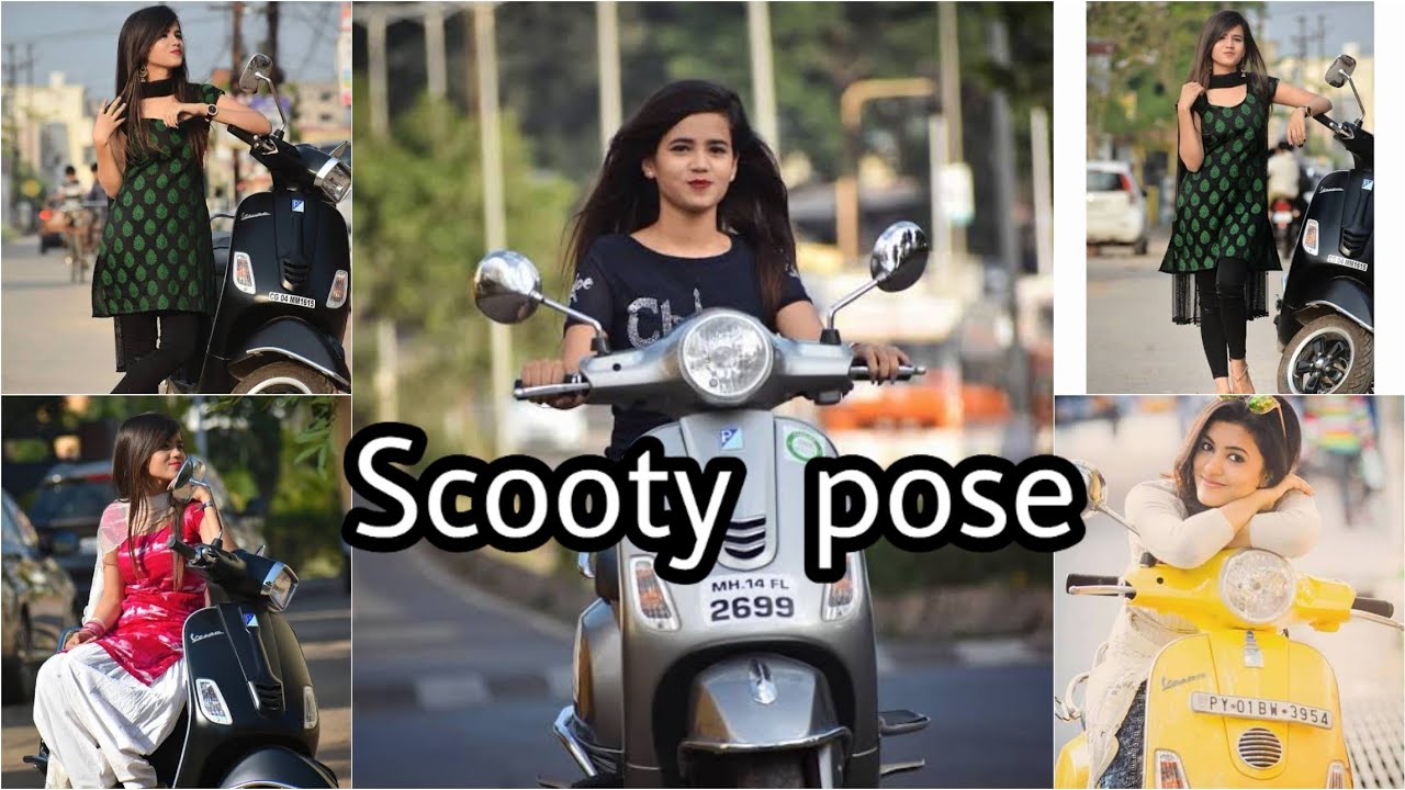 How to pose with scooty II The Unstoppable Fashion II How to pose  #photoshoot - YouTube