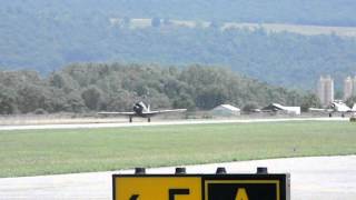 2 At-6 Texans Take Off From Petersburg, Wv