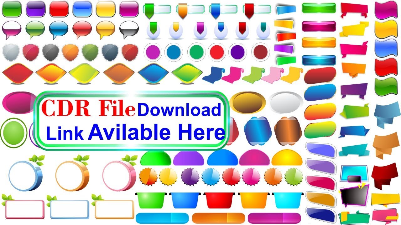 Vector Ribon CDR File Free Download l coreldraw new vector shape cdr file l Ribbons Vector Download