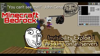 OUTDATED MINECRAFT BEDROCK 1.14.1 | INVISIBILITY[EXPLOIT] | ALL SERVERS | PE |  LBSG etc | xAffan screenshot 3