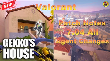 Valorant GEKKOS HOUSE | Patch Notes 7.04 All Agent Changes | Valorant Update | @AvengerGaming71