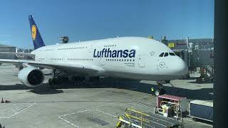 Lufthansa A380 Los Angeles - Frankfurt ( Take off and Landing in Frankfurt )