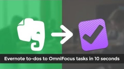 Evernote to OmniFocus Integration - To-dos