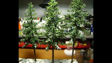 How to make scale model pine tree to the diorama?