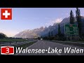 Switzerland: A3 Flums - Glarus (Walensee)