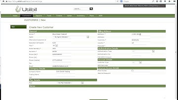 Utilibill - Creating a Customer