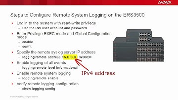 How to Configure Remote System Logging on the Avaya ERS3500