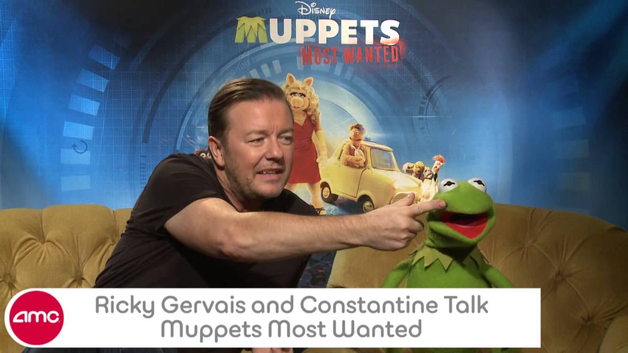 Ricky Gervais & Constantine Chat MUPPETS MOST WANTED With AMC - YouTube