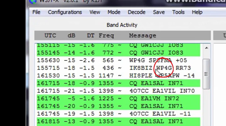 FT8 from WP4G Puerto Rico received in the UK via Es