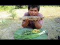 Primitive Life : Smart Man Catch Big Fish And Cooking _ Cooking In Forest