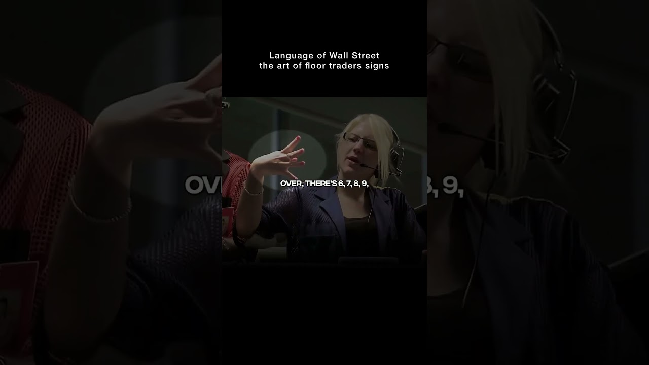 Sign language of wall street traders.