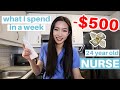 What I spend in a week as a 24 yo Nurse in Seattle