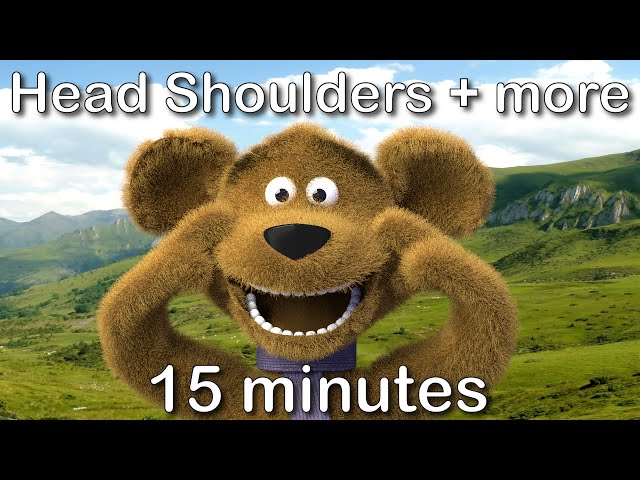 Head Shoulders Knees and Toes | 15 minutes compilation from tinyschool! class=