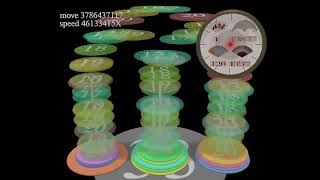 Solving 33-disc Hanoi Tower stack puzzle! (272 Years @ 1 Move/Second) Wealth