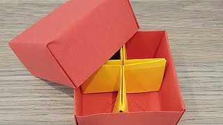 Origami masu box (box with divider 🎁)