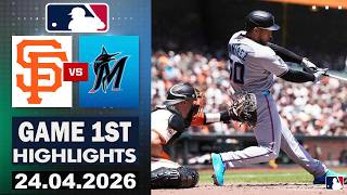 San Francisco Giants Vs Miami Marlins Game 1st Highlights Apr. 24,2026 MLB Season 2026