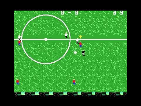 Esempio test di un nuovo videogioco sul SOCCER per MSX2 con scroll in verticale, in fase di sviluppo