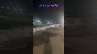 🌊Night Sea View✨️ #sea #musicislove #beach #nightview #fullmoon #waves #faydee 💖