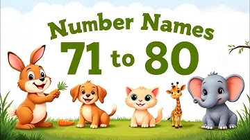 Number Names 71 to 80 | Fun Number Names for Toddlers | Number Names