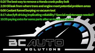 Q&A Episode 116 (crank pulley bolt | oil leaks | coolant bleeding) 