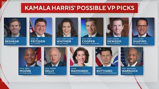 Who are Kamala Harris' possible vice presidential candidates?