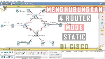 Menghubungkan 4 Router Dengan Mode Static di Cisco Packet Tracer, Konfigurasi Router Mode Static