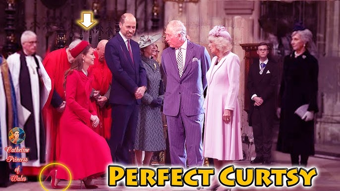Sweet Moment Princess Catherine CURTSEY To King Charles With Perfect Curves  sends Fans Go Crazy