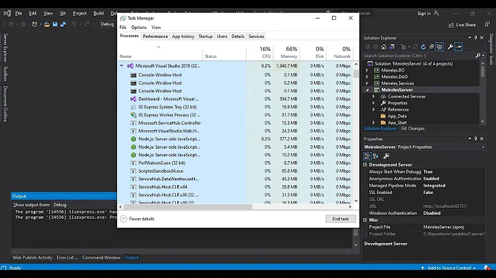 Solution to "one or more errors occurred when running iis express" Visual Studio