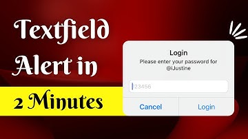 Textfield Alert View in 2 Minutes - Xcode - SwiftUI Tutorials