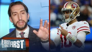The 49ers defeated the Rams 'in spite' of Jimmy Garoppolo — Nick | NFL | FIRST THINGS FIRST