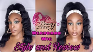 Beauty Forever Hair Kinky Straight Headband Wig From Amazon| No Glue, No Lace| Easy Application