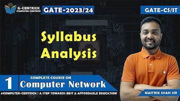 Lec 01 Syllabus Analysis of Computer Network || Computer Science Engineering || GATE-2023-24