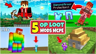 Top 5 Op Loot Mod For Minecraft Pocket Edition || Best Minecraft Mods 1.19 || Annie X Gamer ||