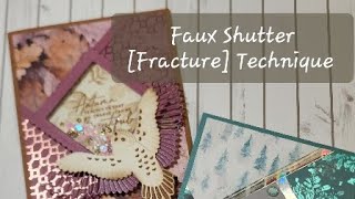 Faux Shutter (Fractured) Technique featuring Stampin Up! Winter Owls Bundle