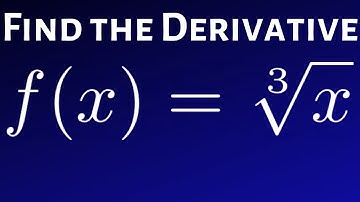 Derivative of f(x) = cuberoot(x)