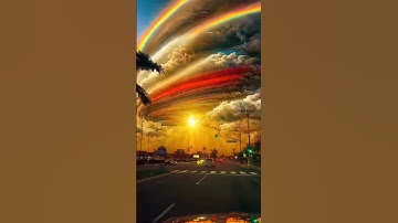 Such a nice weather 🌩️🌈🌏. #Weather #rainbow #clouds #shorts