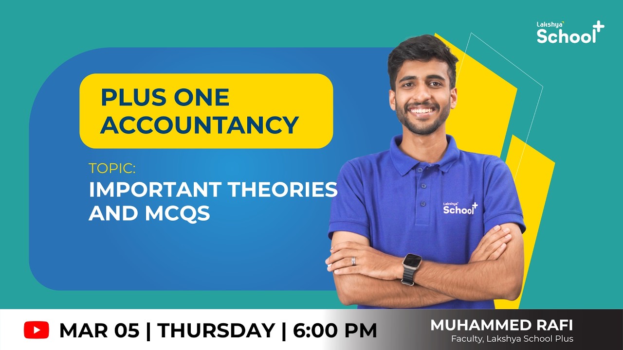 +1 Accountancy |IMPORTANT THEORIES AND MCQs |