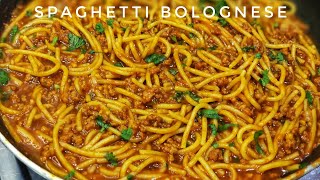 Saucy Spaghetti and minced meat recipe || Spaghetti Bolognese || How to cook spaghetti & minced meat