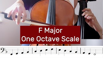 How to play F Major Scale on Cello (One Octave)