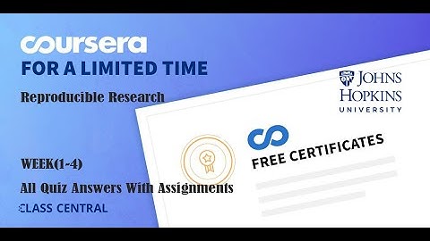 Reproducible Research, week (1-4) All Quiz Answers with Assignments.